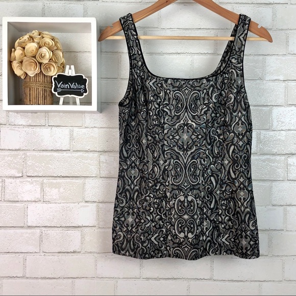 White House Black Market Tops - 2/$20 White House Black Market | Damask Print Tank